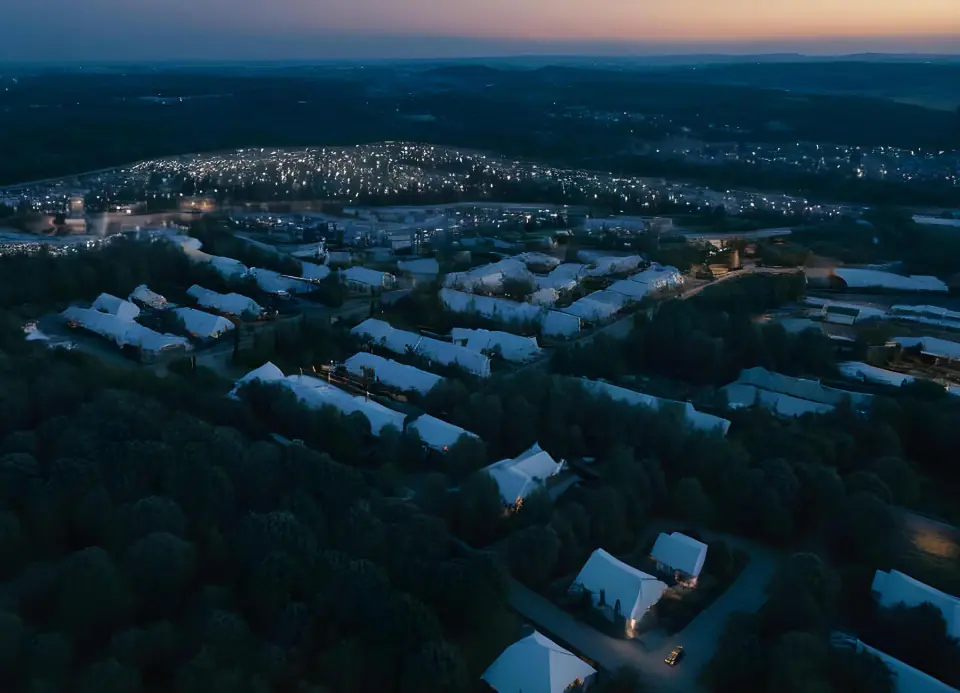 Residential rooftops among trees, illustrating Birmingham-area living
