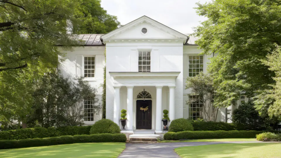 A classic Southern home beneath mature trees